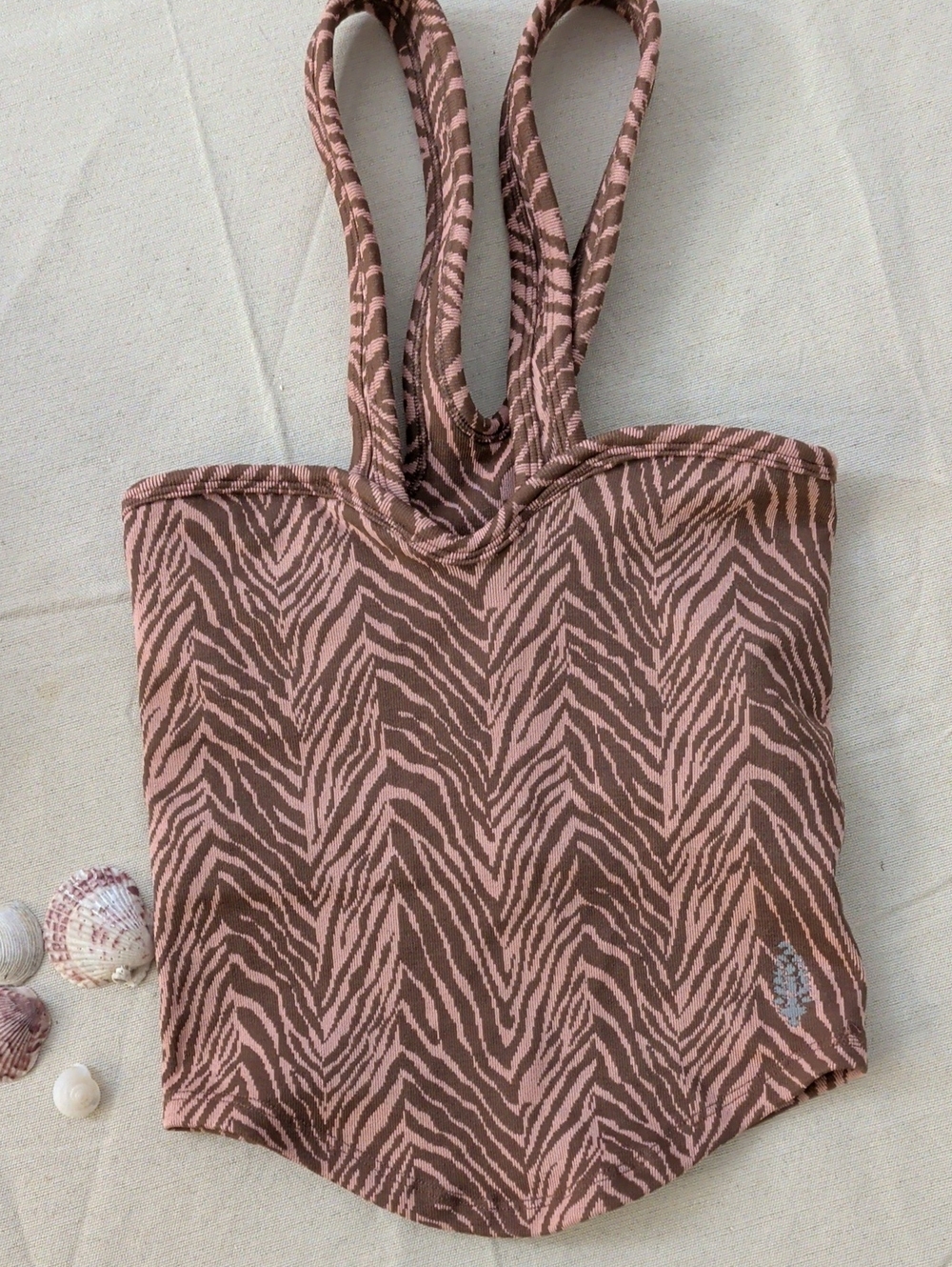 Zebra print Free People Tank Top, Flutter Kick Tank Pink and Maroon